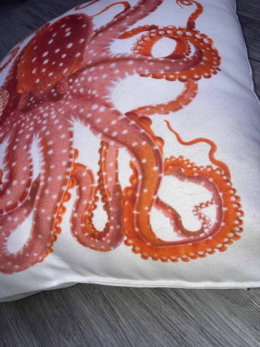 POTTERY BARN Octopus La Paz Octopus Outdoor Indoor Nautical Pillow 20 x 20 inch